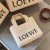 6930d7636e68136f4d9b15fa Loewe Anagram Basket Embroidered Logo Straw Woven Shopping Tote Summer New Arrival Basket Bag Mini/Medium/Large Sizes
