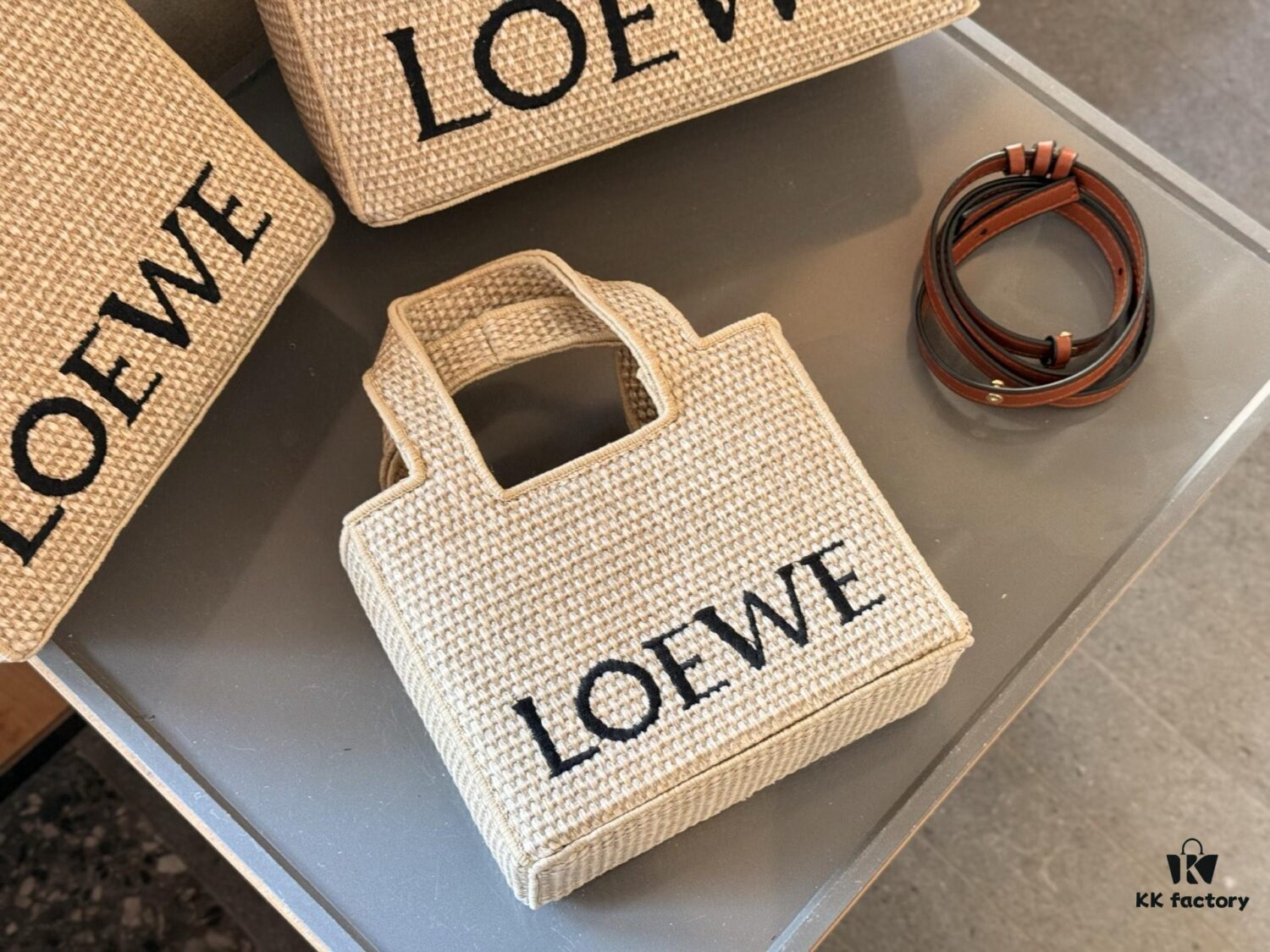 6930d7636e68136f4d9b15fa Loewe Anagram Basket Embroidered Logo Straw Woven Shopping Tote Summer New Arrival Basket Bag Mini/Medium/Large Sizes
