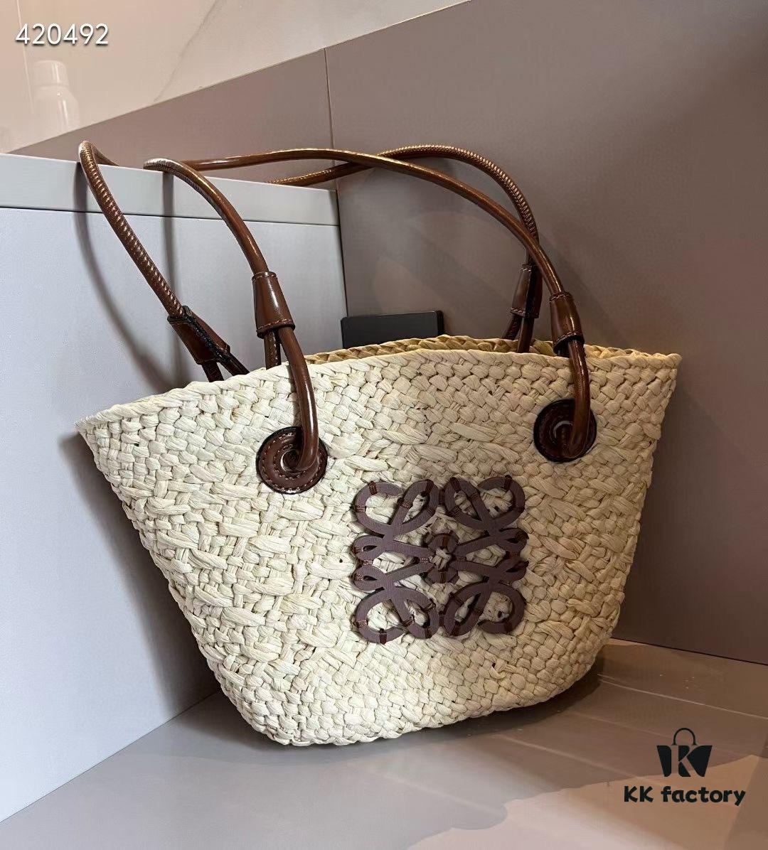 6930d76b6e68136f4d9b1608 LOEWE Roewe Mini Straw Bag, Small Size, Essential for Beach Outings, 25*20cm