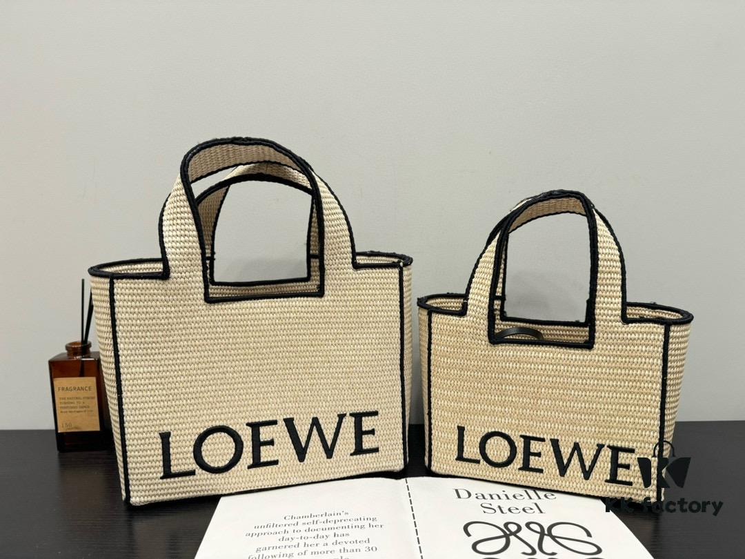 6930d77d6e68136f4d9b1620 Loewe Anagram Basket Embroidered Logo Woven Straw Tote Bag Summer New Arrival Basket Bag Large and Small Sizes