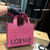 6930d7886e68136f4d9b162a Loewe Anagram Basket Embroidered Logo Woven Straw Tote Bag Summer New Arrival Seagrass Bag Basket Bag Small and Large Woven Leather-Trimmed Shopping Tote Beach Vacation Handbag