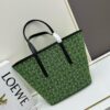 6930d7a76e68136f4d9b164e Loewe & T Tote Embroidered Jacquard Fabric with Leather — Shopping Bag