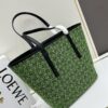 6930d7ad6e68136f4d9b1654 Loewe & T Tote Embroidered Jacquard Fabric with Leather — Shopping Bag