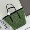 6930d7ad6e68136f4d9b1655 Loewe & T Tote Embroidered Jacquard Fabric with Leather — Shopping Bag
