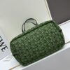 6930d7af6e68136f4d9b1658 Loewe & T Tote Embroidered Jacquard Fabric with Leather — Shopping Bag