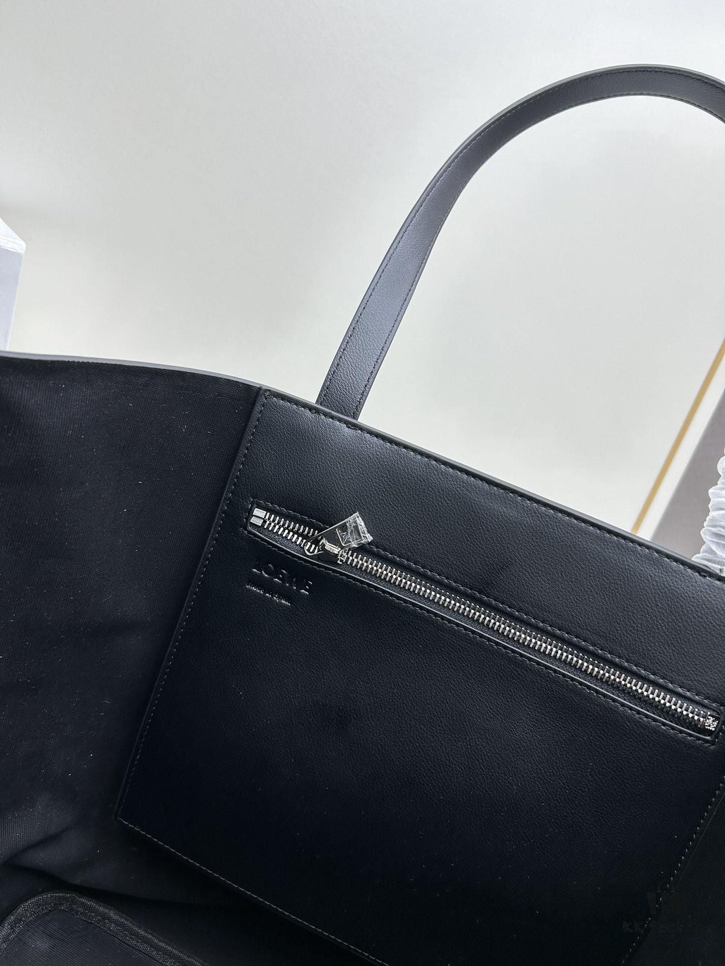 6930d7b76e68136f4d9b1662 Loewe & T Tote Embroidered Jacquard Fabric with Leather — Shopping Bag