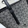 6930d7b86e68136f4d9b1663 Loewe & T Tote Embroidered Jacquard Fabric with Leather — Shopping Bag