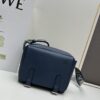 6930d7d66e68136f4d9b1686 Loewe New Soft Smooth Calfskin Leather and Jacquard Fabric Military Messenger Bag for Men