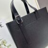 6930d7eb6e68136f4d9b169d Loewe Buckle Tote Without Zip, Deep Gray Crinkled Texture Handbag for Men, Model 3050