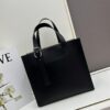 6930d7ef6e68136f4d9b16a2 Loewe Buckle Tote Without Zip, Deep Gray Crinkled Texture Handbag, Men's Gray Tote Bag Model 3050