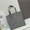 6930d7f36e68136f4d9b16a7 Loewe Buckle Tote Without Zip, Deep Grey Veined Calfskin Handbag for Men, Model 3050
