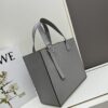 6930d7f46e68136f4d9b16a9 Loewe Buckle Tote Without Zip, Deep Grey Veined Calfskin Handbag for Men, Model 3050