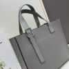 6930d7f66e68136f4d9b16ad Loewe Buckle Tote Without Zip, Deep Grey Veined Calfskin Handbag for Men, Model 3050