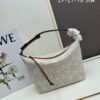 6930d8276e68136f4d9b16f6 Large Loewe Cubi Monogram Lunch Box Bag – Fabric with Brown Trim