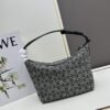 6930d82b6e68136f4d9b16fa Large Loewe Cubi Canvas Lunch Box Bag – Beige Fabric with Brown Trim