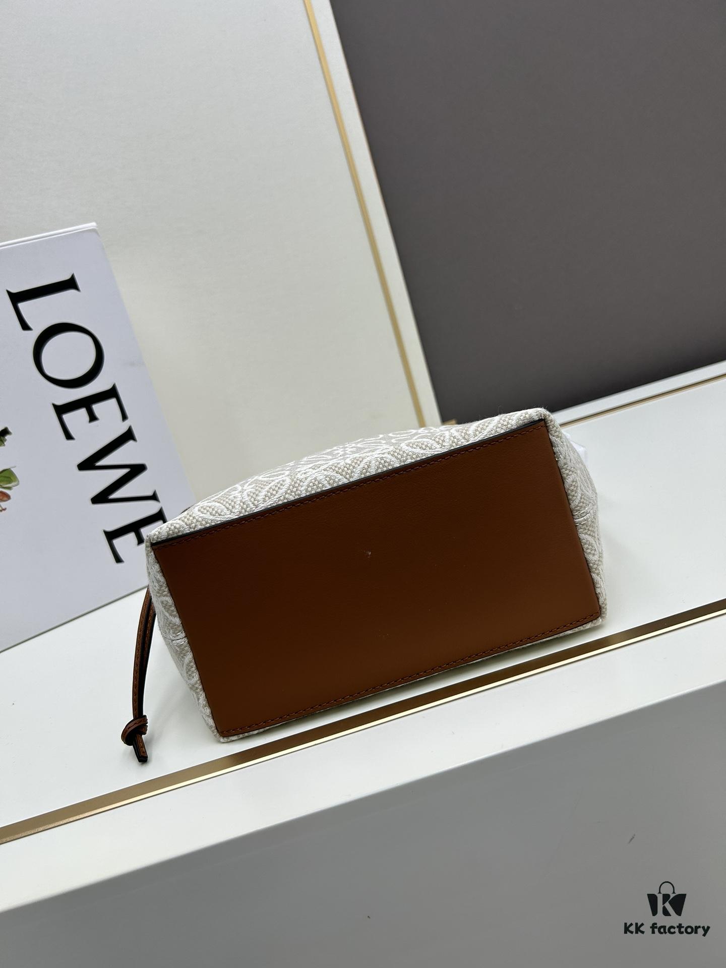 Small Loewe Cubi Vintage Floral Lunch Box Bag – Brown