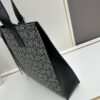 Leather and Fabric Loewe Buckle Tote Bag