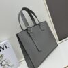 Leather and Fabric Loewe Buckle Tote Bag