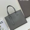 Leather and Fabric Loewe Buckle Tote Bag
