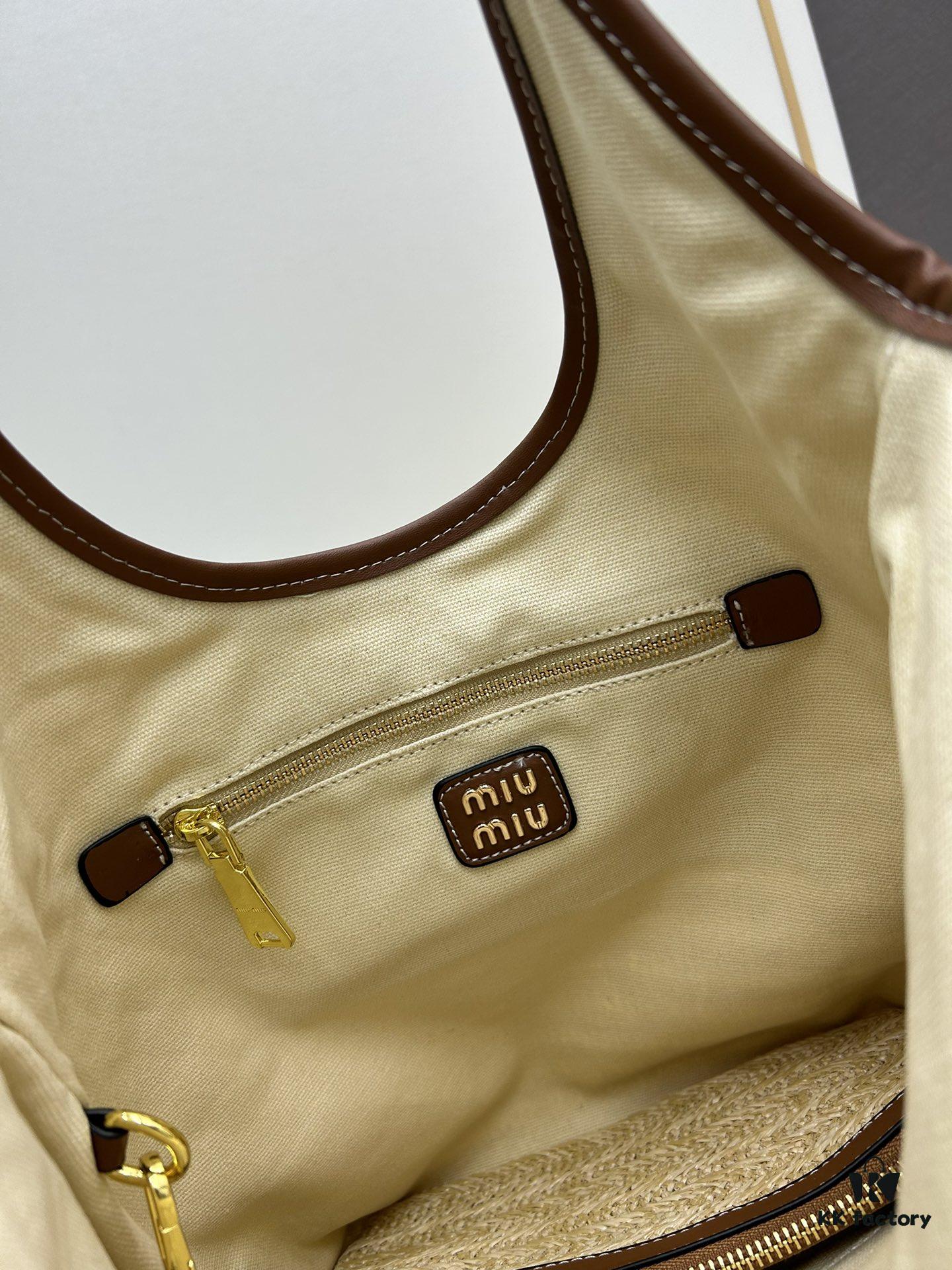 6930d8b46e68136f4d9b17af New Arrival MiuMiu Rattan Bag – Perfect for Everyday Use