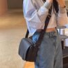 6930d8ba6e68136f4d9b17b5 Loewe New Soft Smooth Calfskin Leather and Jacquard Fabric Military Messenger Bag for Men