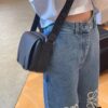 6930d8bd6e68136f4d9b17b7 Loewe New Soft Smooth Calfskin Leather and Jacquard Fabric Military Messenger Bag for Men
