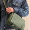 6930d8c76e68136f4d9b17c0 Loewe New Soft Smooth Cowhide Leather and Jacquard Fabric Military Messenger Bag for Men
