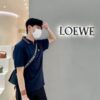 6930d8cb6e68136f4d9b17c3 Loewe New Soft Smooth Cowhide Leather and Jacquard Fabric Military Messenger Bag for Men