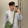 6930d8cd6e68136f4d9b17c8 Loewe New Soft Smooth Cowhide Leather and Jacquard Fabric Military Messenger Bag for Men
