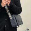 6930d8d86e68136f4d9b17d0 Loewe New Soft Smooth Cowhide Leather and Jacquard Fabric Military Messenger Bag for Men