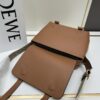 6930d8e06e68136f4d9b17dc Loewe New Soft Smooth Cowhide Leather and Jacquard Fabric Military Messenger Bag for Men