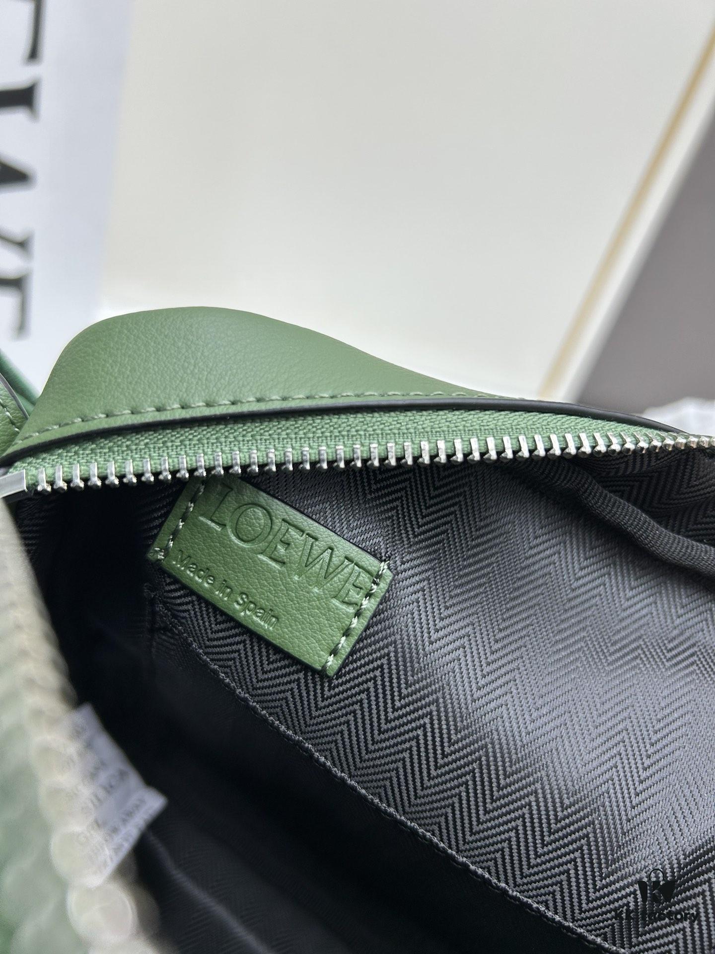 6930d8f26e68136f4d9b17f2 Loewe New Soft Smooth Cowhide Leather and Jacquard Fabric Military Messenger Bag for Men