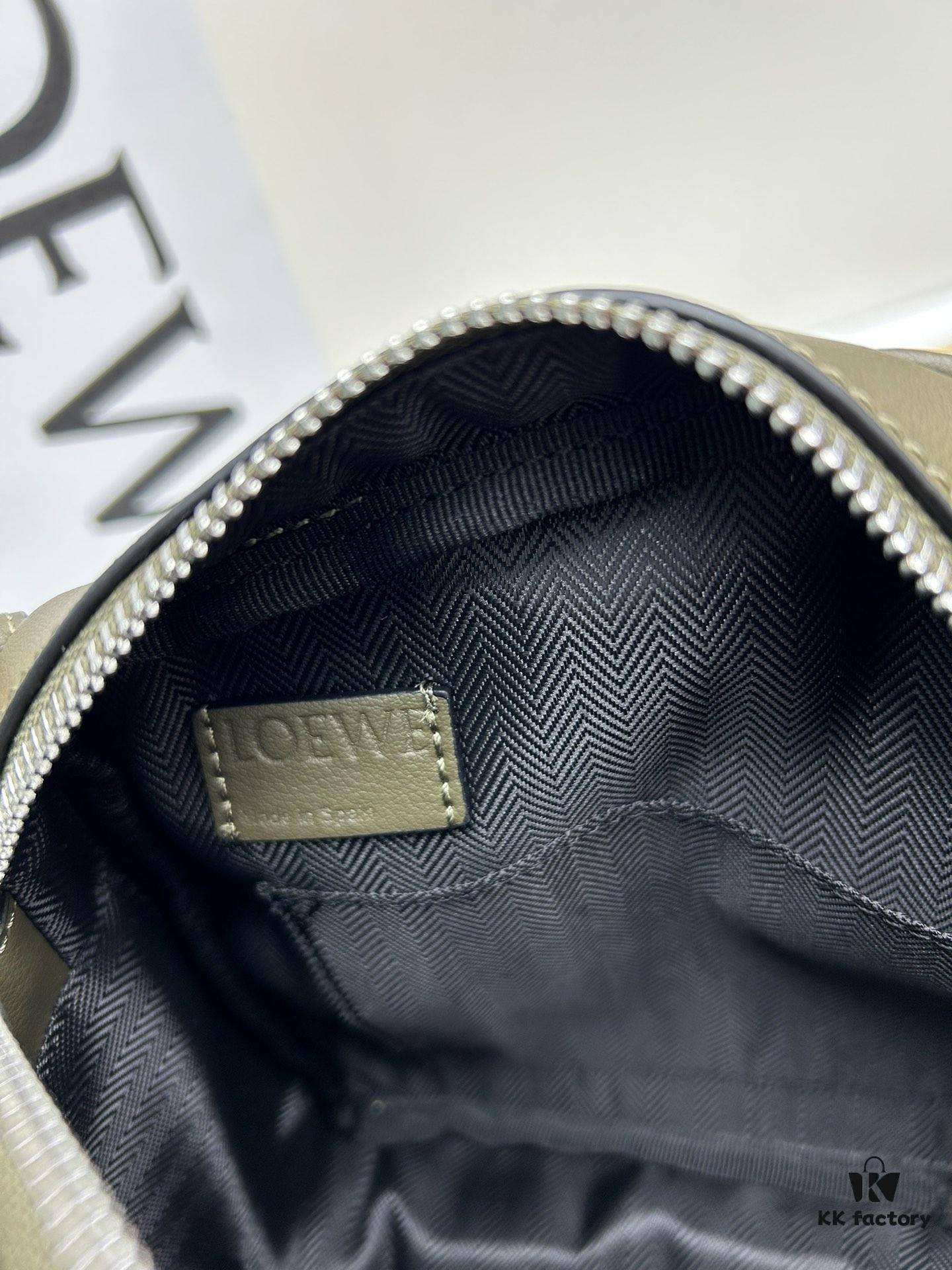 6930d8ff6e68136f4d9b1803 Loewe New Soft Smooth Cowhide Leather and Jacquard Fabric Military Messenger Bag for Men