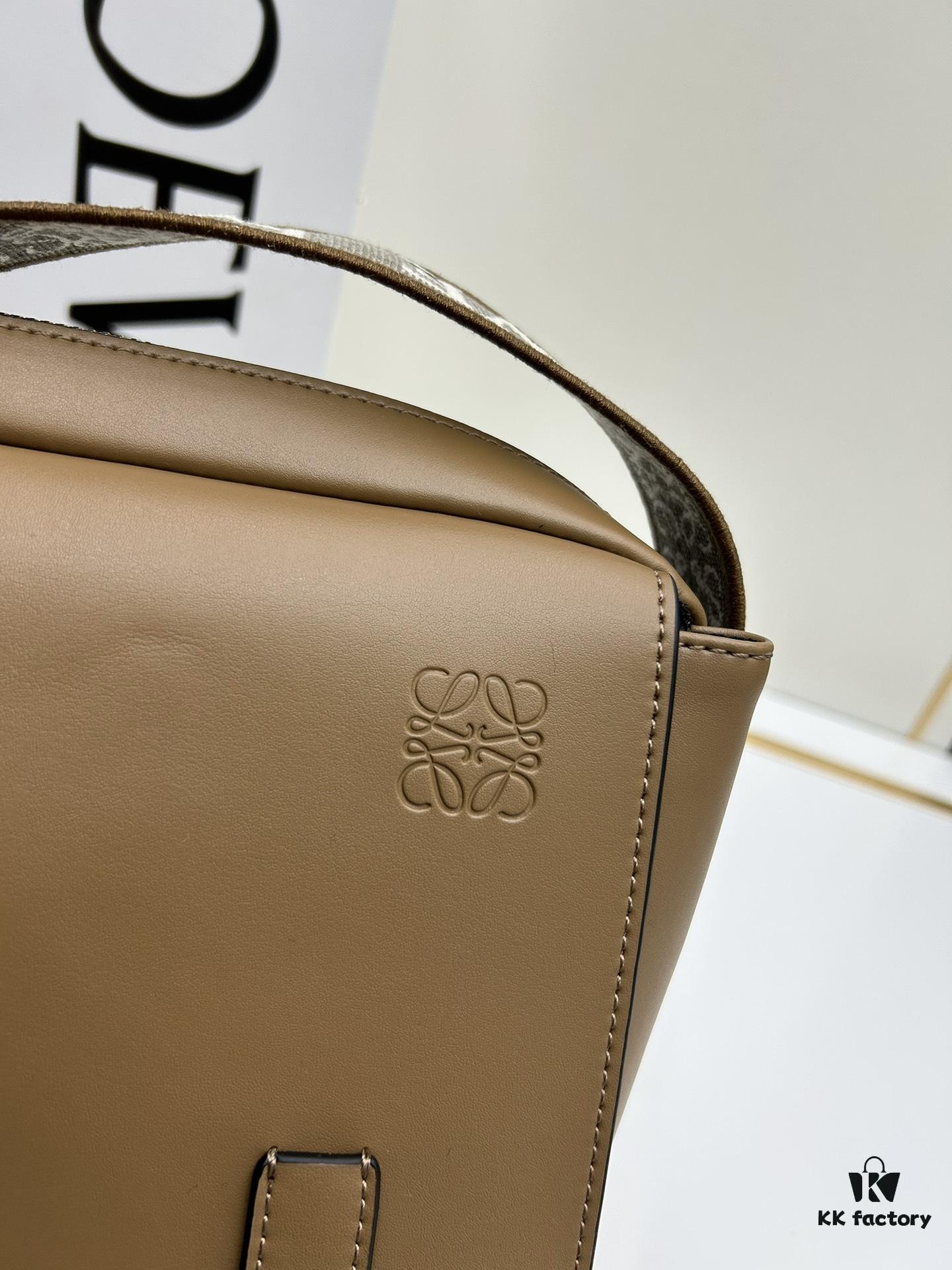 6930d9016e68136f4d9b1808 Loewe New Soft Smooth Cowhide Leather and Jacquard Fabric Military Messenger Bag for Men