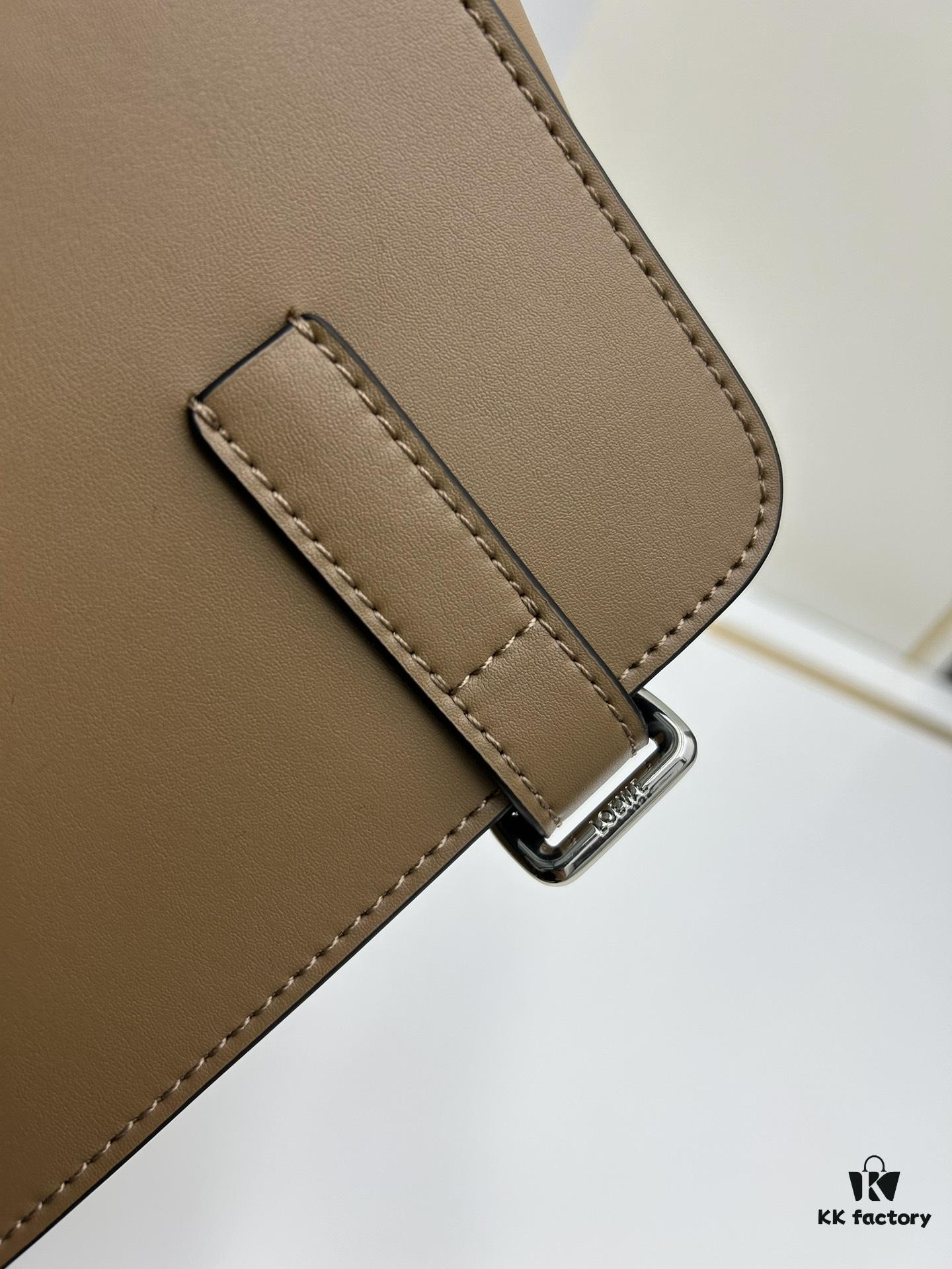 6930d9046e68136f4d9b180b Loewe New Soft Smooth Cowhide Leather and Jacquard Fabric Military Messenger Bag for Men