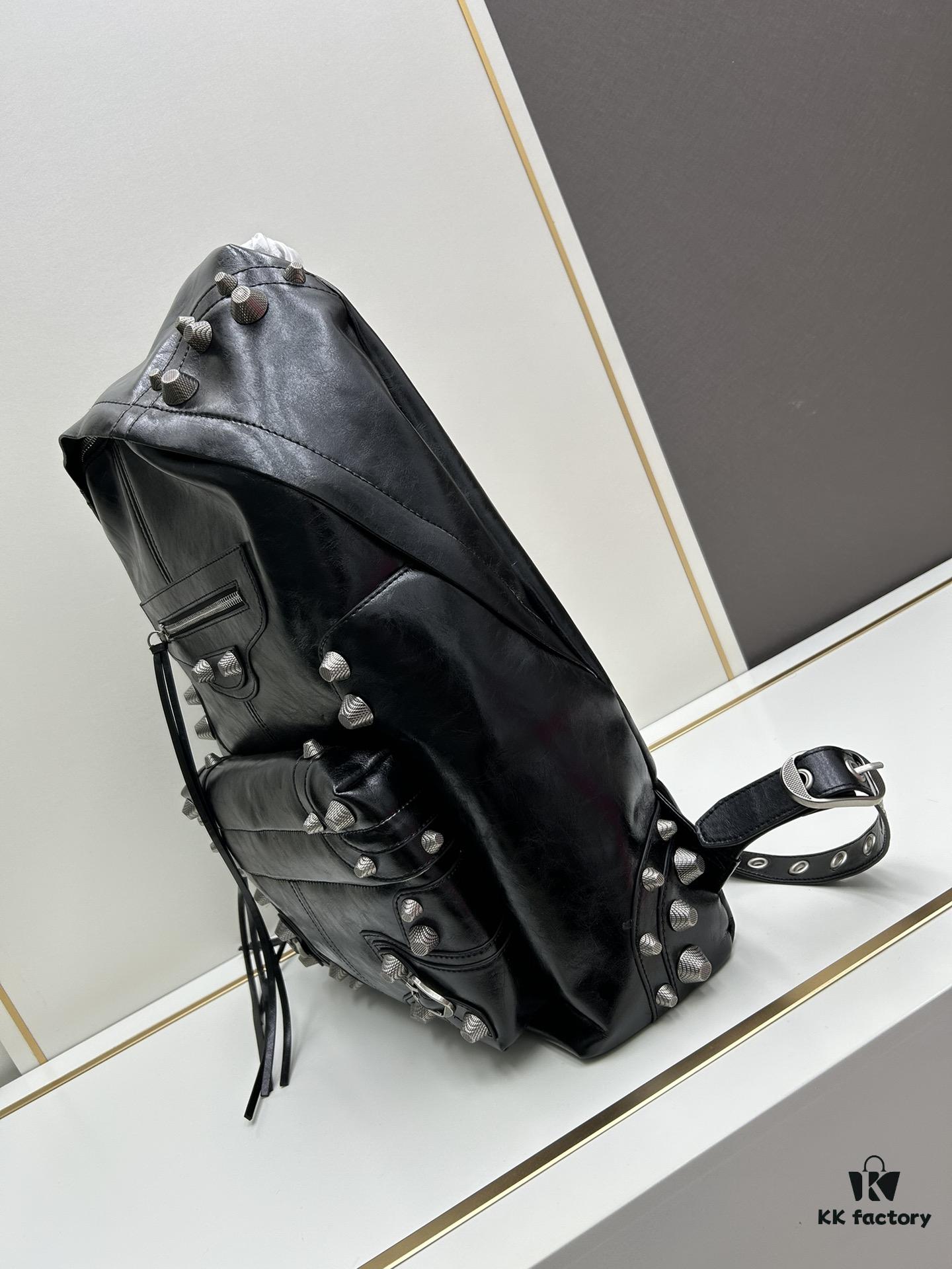 6930d91f6e68136f4d9b1839 Genuine Leather Ba1enciaga Le Cagole Studs Backpack – A Stylish Accessory That Elevates Your Entire Outfit
