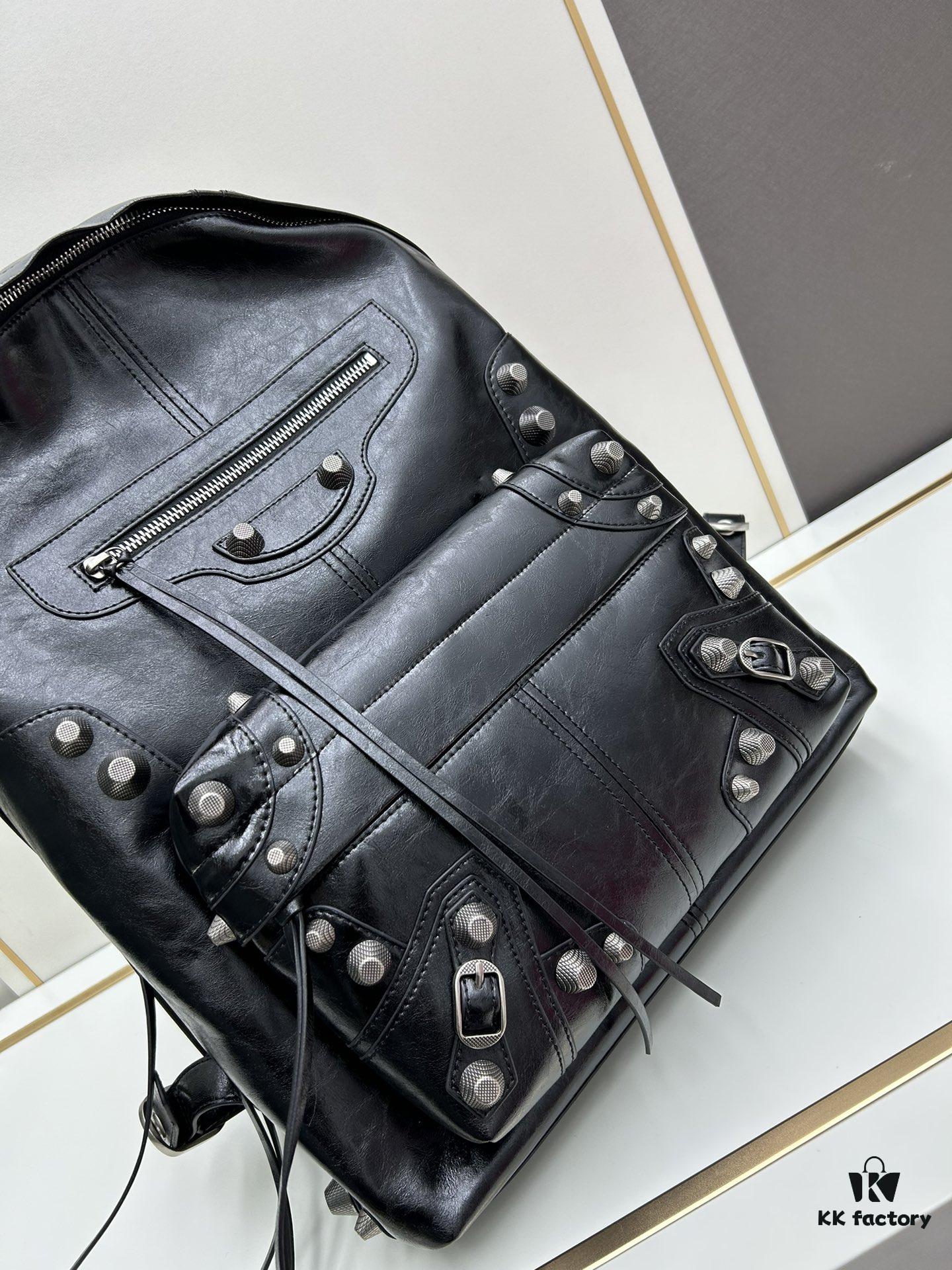 6930d9216e68136f4d9b183b Genuine Leather Ba1enciaga Le Cagole Studs Backpack – A Stylish Accessory That Elevates Your Entire Outfit