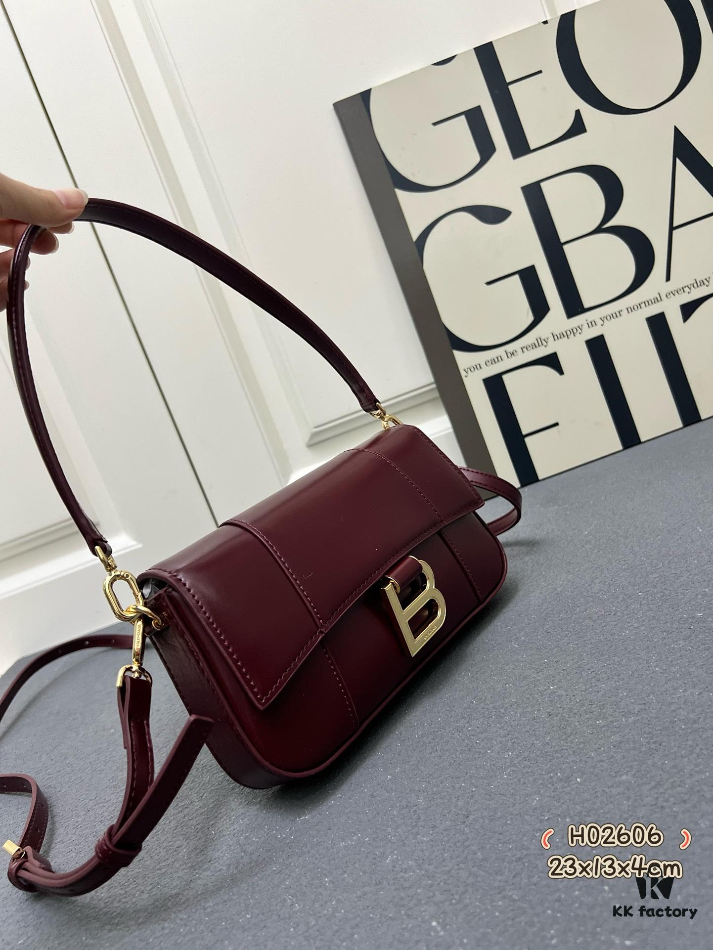 6930d9796e68136f4d9b18ad Top Grain Leather Balenciaga Paris, 23x13x4cm, 2025 New Arrival Niche Bag