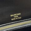 6930d9a06e68136f4d9b18e5 Hot Selling Genuine BALENCIAGA Hourglass Crossbody Bag in Black and Gold Plain Texture - Large Size