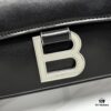 In Stock! Small Size [Black Silver Plain Weave] BALENCIAGA Hourglass Crossbody Bag
