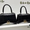 6930d9d26e68136f4d9b1928 Balenciaga Hourglass Bag Crocodile Black