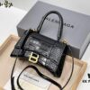 6930d9d46e68136f4d9b192a Balenciaga Hourglass Bag Crocodile Black