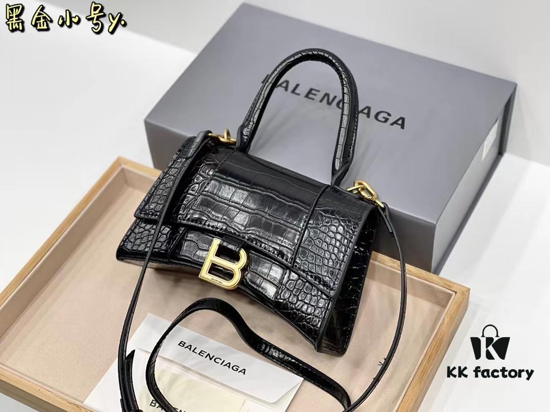 6930d9d46e68136f4d9b192a Balenciaga Hourglass Bag Crocodile Black