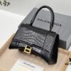 6930d9d56e68136f4d9b192d Balenciaga Hourglass Bag Crocodile Black