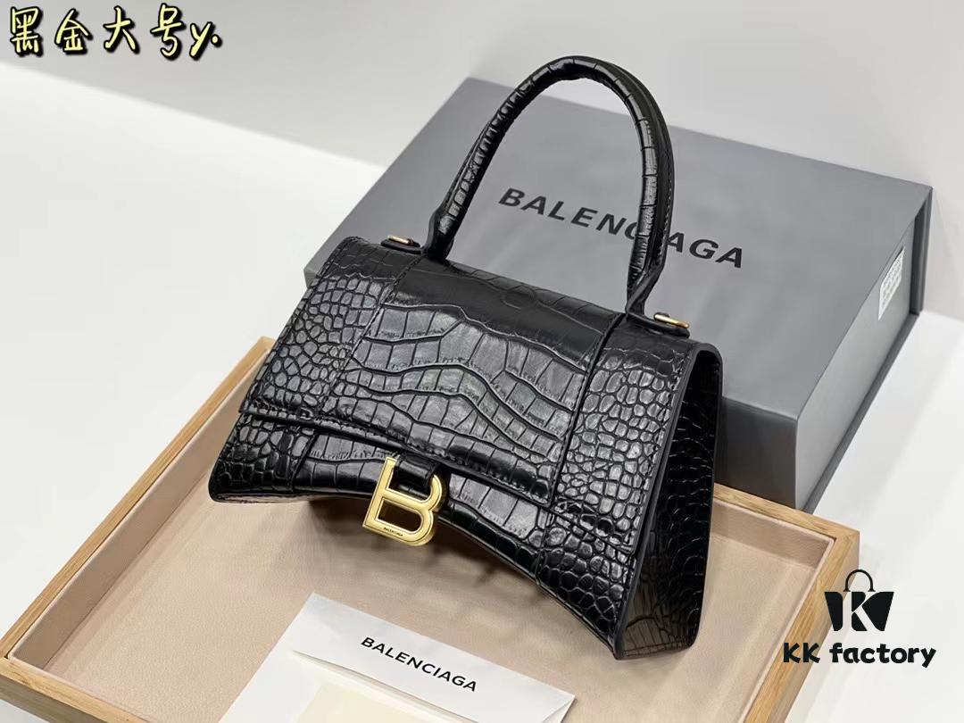 6930d9d56e68136f4d9b192d Balenciaga Hourglass Bag Crocodile Black