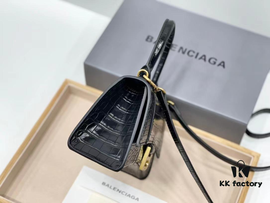 6930d9d66e68136f4d9b192e Balenciaga Hourglass Bag Crocodile Black