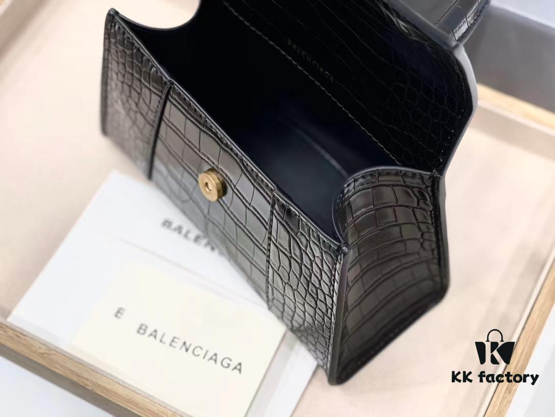6930d9d86e68136f4d9b1930 Balenciaga Hourglass Bag Crocodile Black