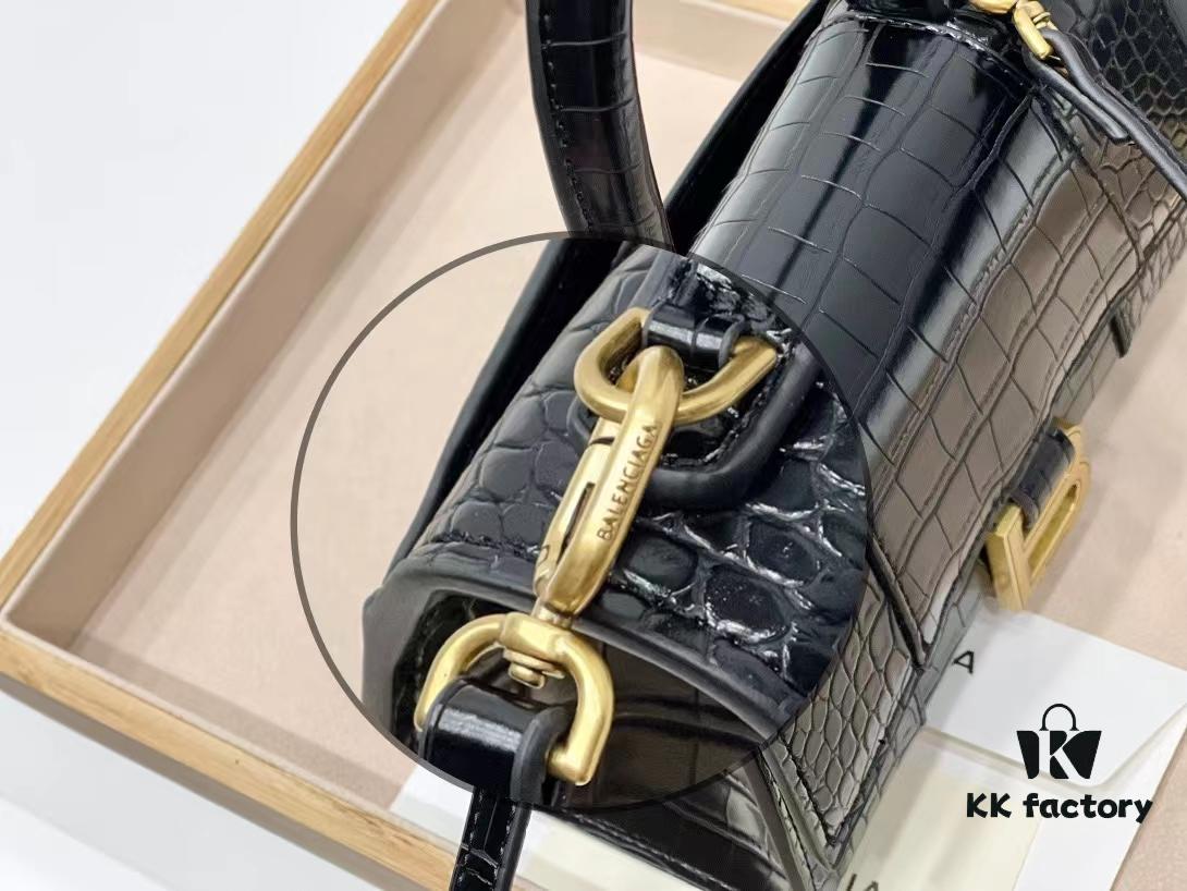 6930d9d86e68136f4d9b1931 Balenciaga Hourglass Bag Crocodile Black