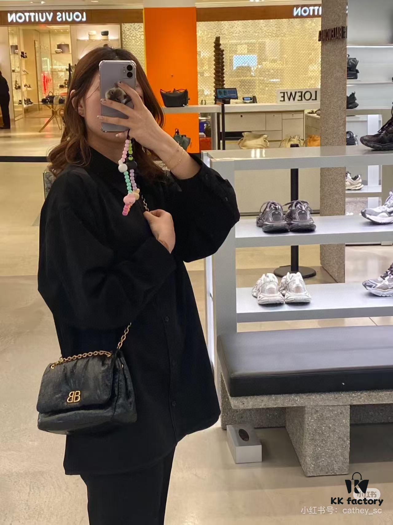 Balenciaga Monaco Puff Black and Silver with Box