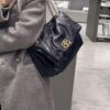 Balenciaga Monaco Puff Black and Silver with Box
